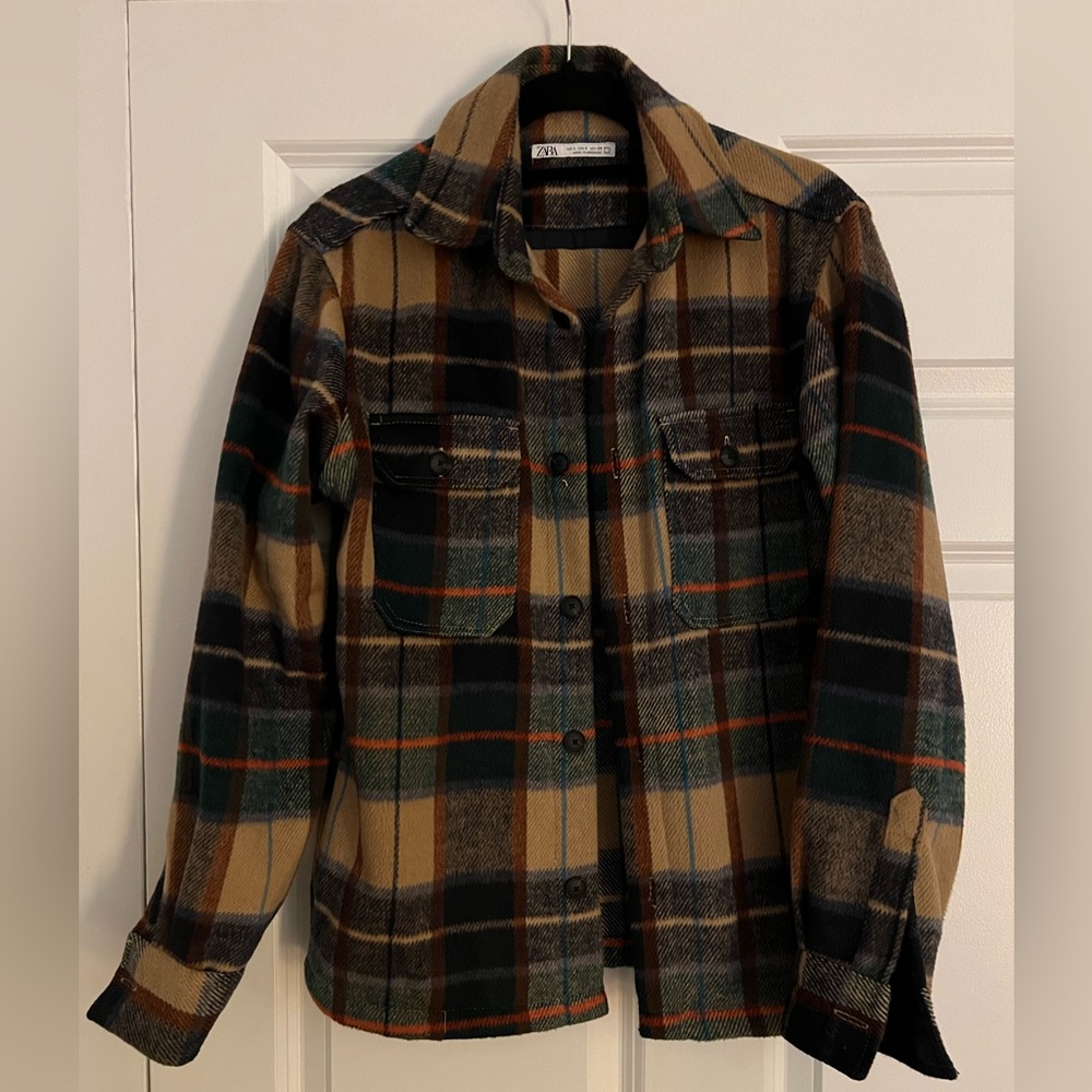 Zara men’s plaid over shirt